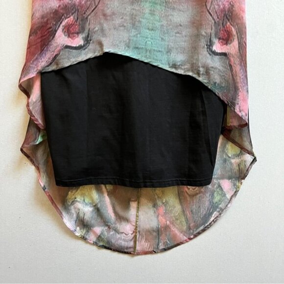 Boo Radley chiffon hi lo multi- color dress Sz 8 - Picture 5 of 11